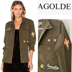 AGOLDE PREMIUM x REVOLVE Stella Utility Shirt Jacket Military In Paradise XS